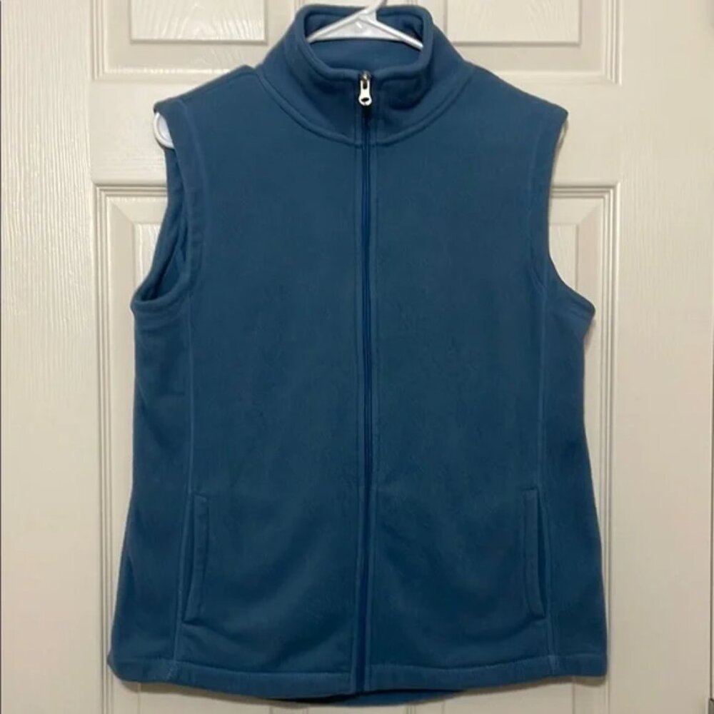 Indigo Blue Fleece Vest SIZE M